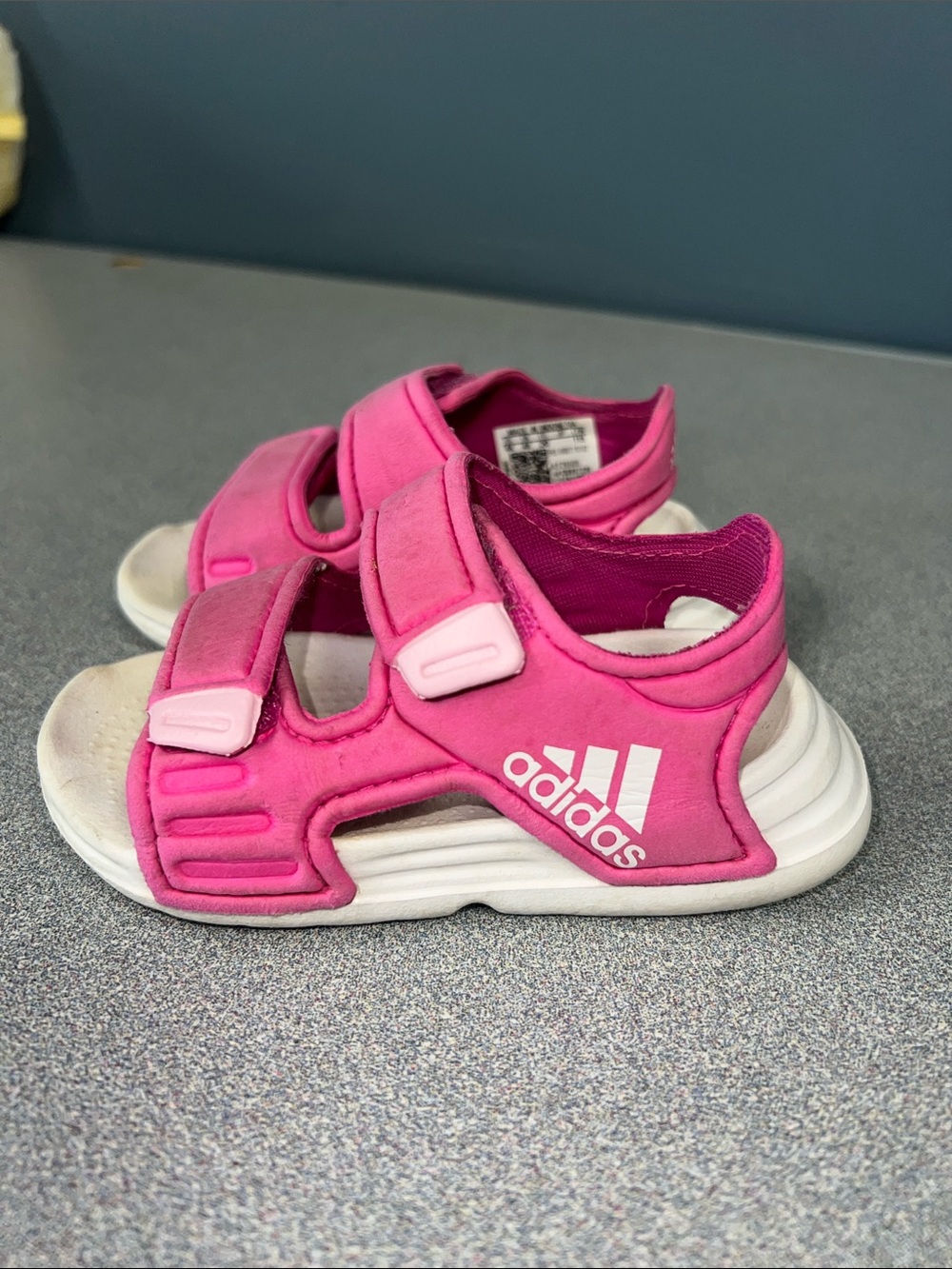adidas Kids Pink and White Sport Sandals